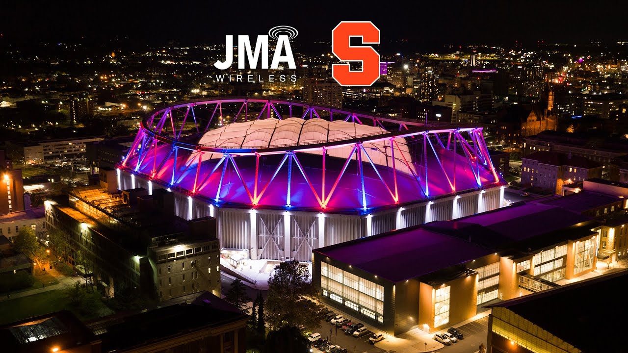 JMA Wireless Dome Syracuse University SU Carrier Dome stadium lights